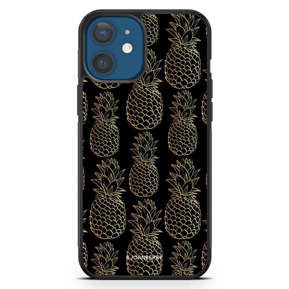 iPhone 12 Case - Gold Pineapples