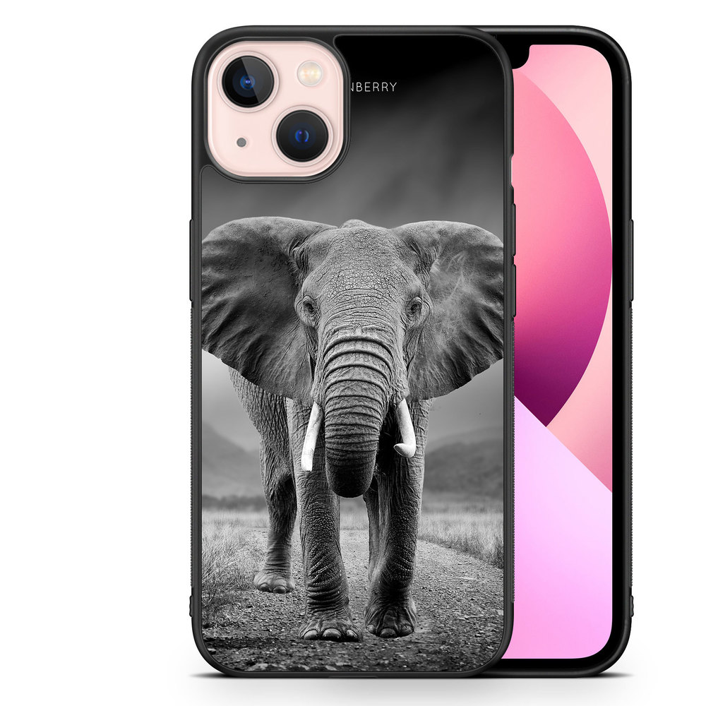 iPhone 13 Case - Black/White Elephant