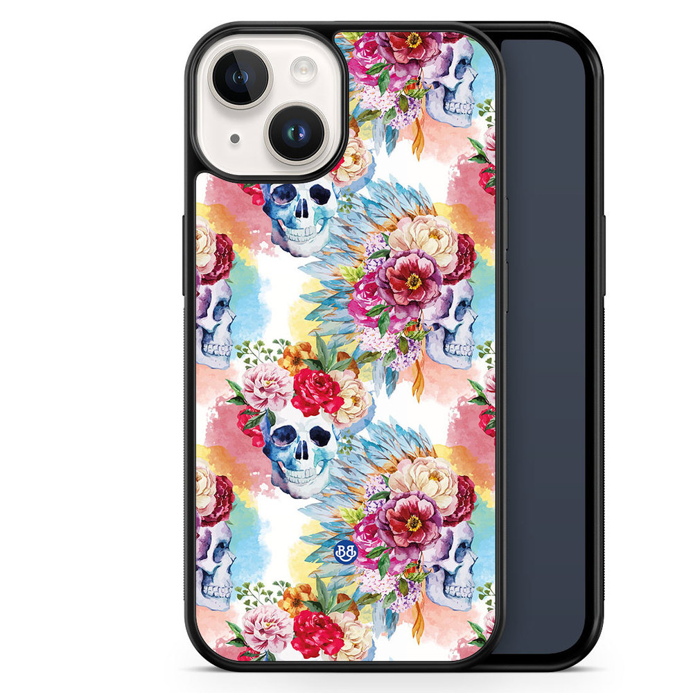 iPhone 14 Case - Skulls And Flowers