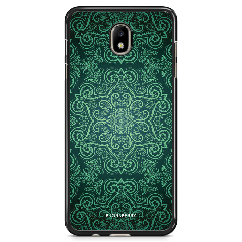 Samsung Galaxy J7 (2017) Case - Green Retro Pattern