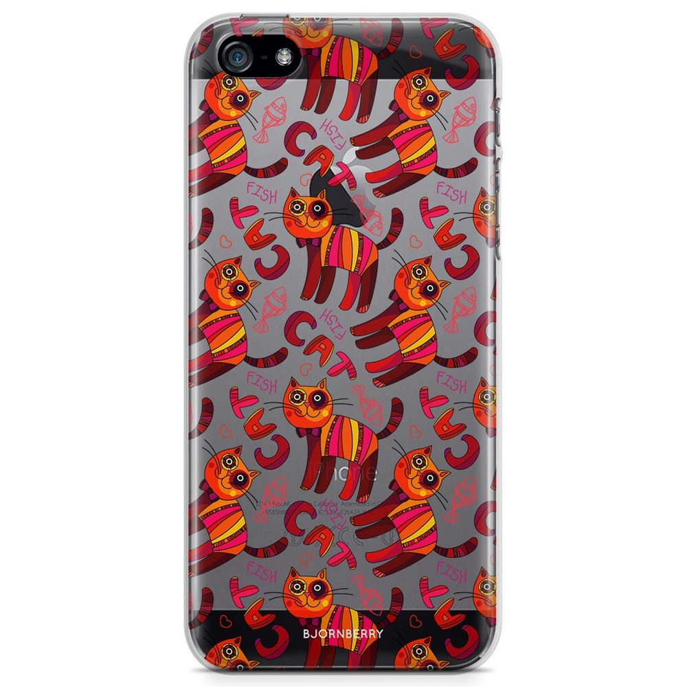 iPhone 5/5S/SE (2016) TPU Case - Cat & Fish