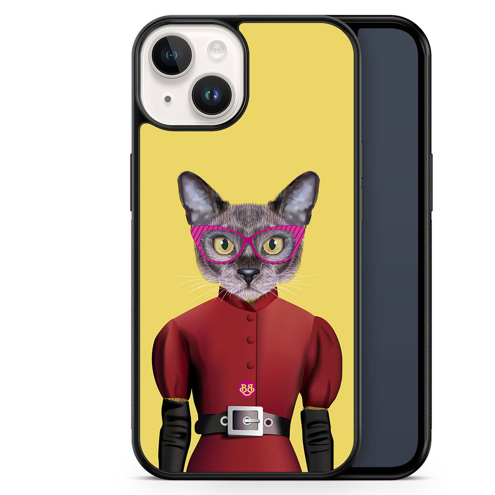 iPhone 14 Case - Hipster Cat