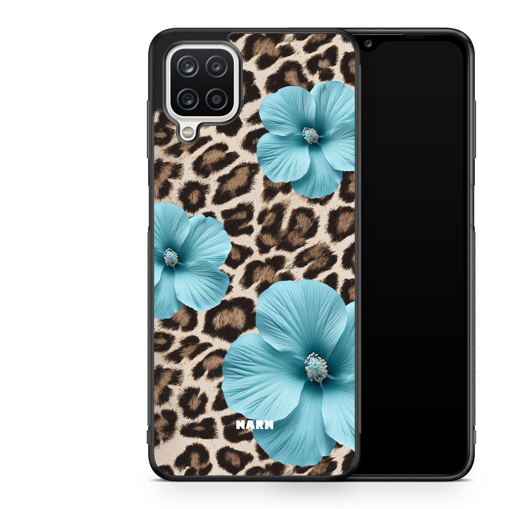 Samsung Galaxy A12 Case - Hibiscus Era - Turquoise Leopard