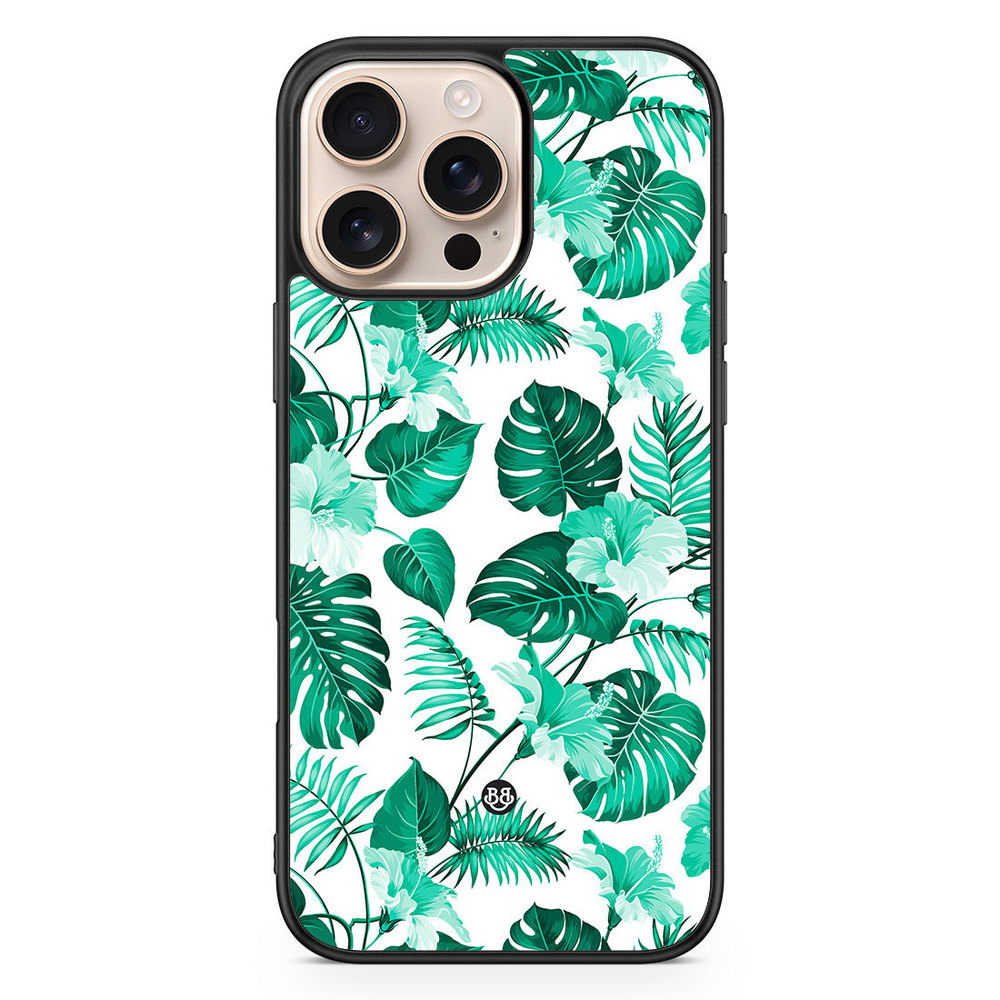 iPhone 16 Pro Max Case - Turquoise Flowers