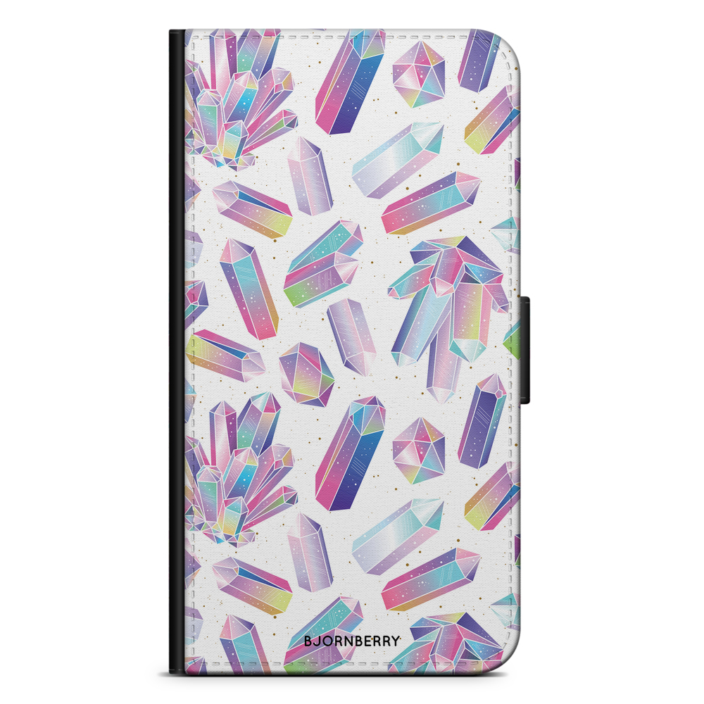 Samsung Galaxy A7 (2018) Plånboksfodral - Kristaller Regnbåge
