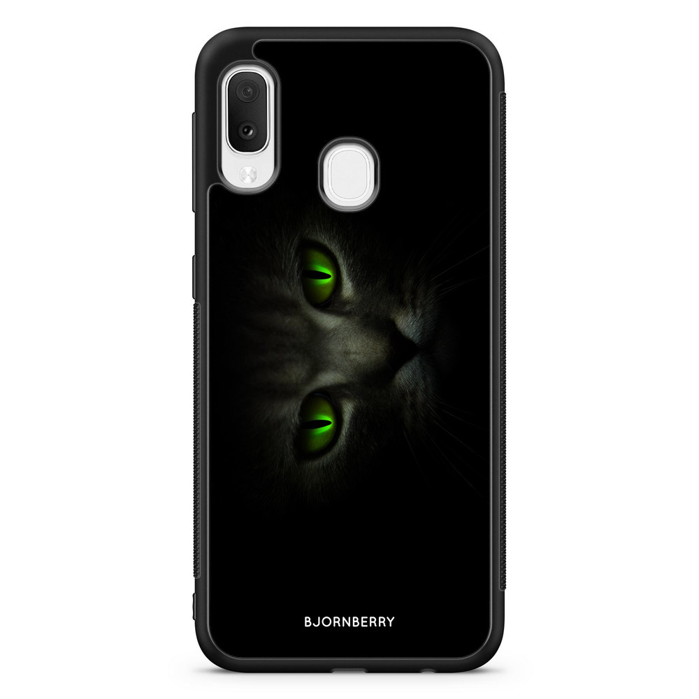 Samsung Galaxy A20e Case - Green Cat Eyes