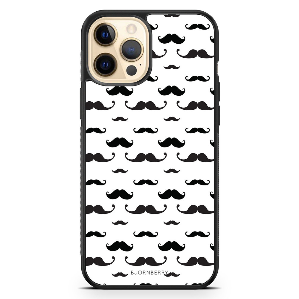 iPhone 12 Pro Max Case - Mustache Pattern