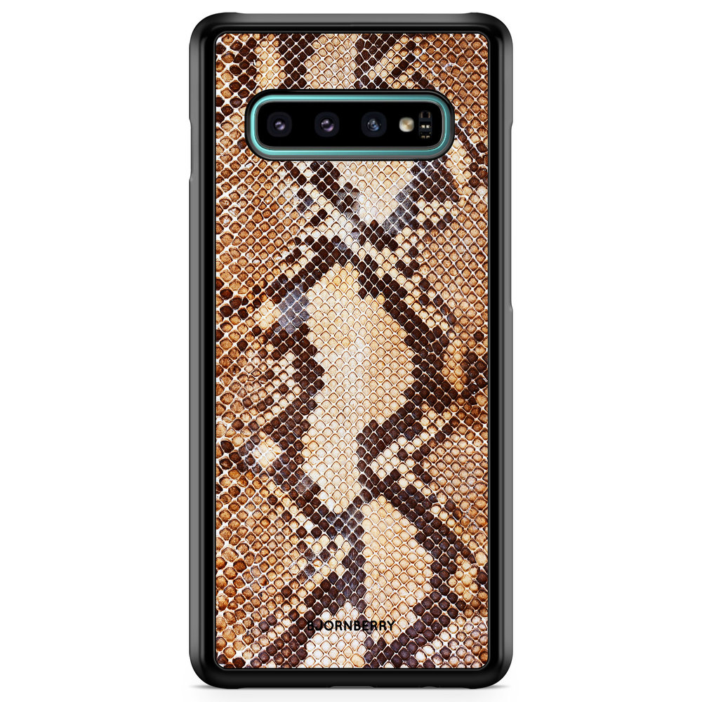Samsung Galaxy S10 Case - Snakeskin Brown