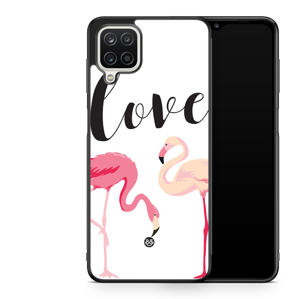 Samsung Galaxy A12 Case - Love Flamingo