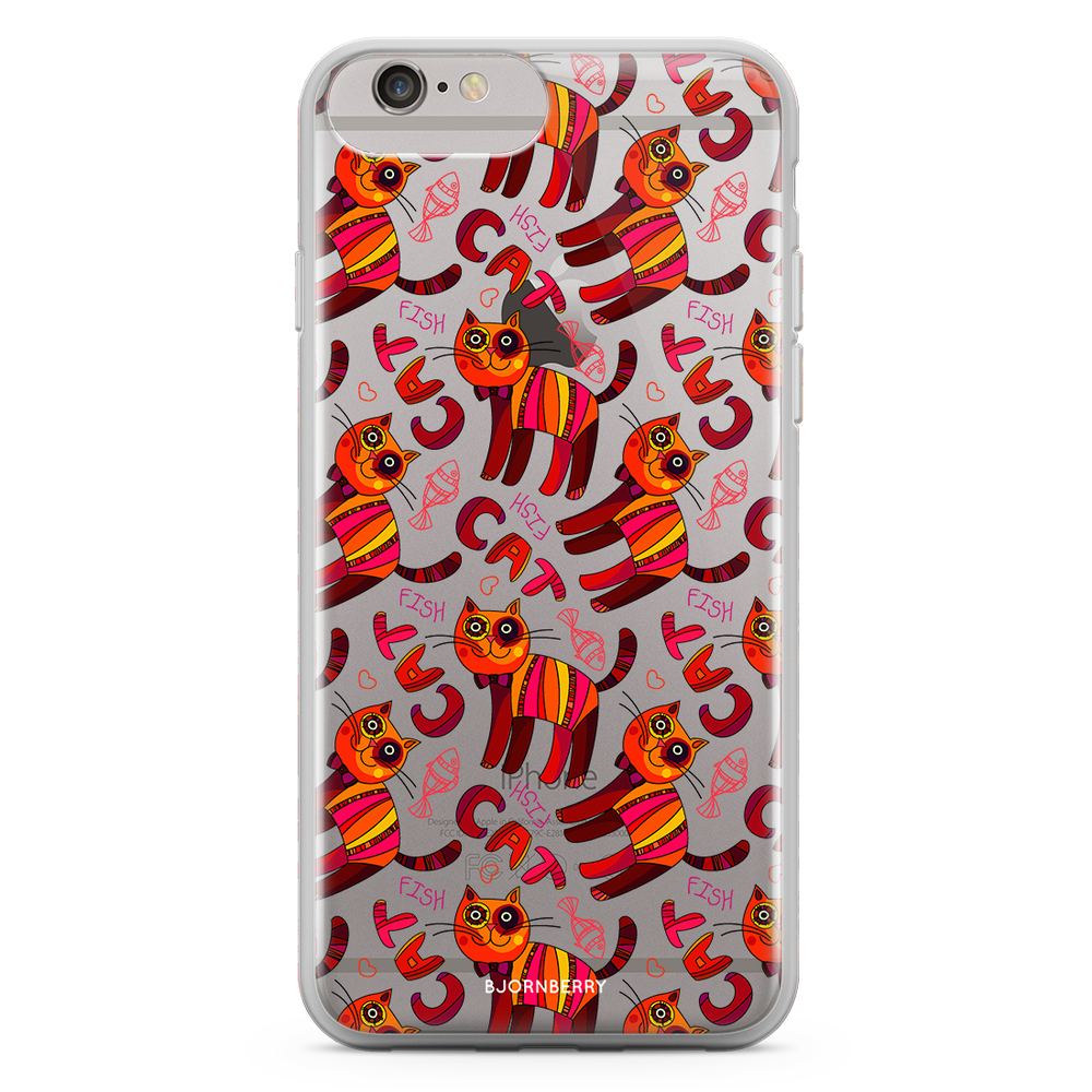 iPhone 6 Plus/6s Plus Fashion Case - Cat & Fish