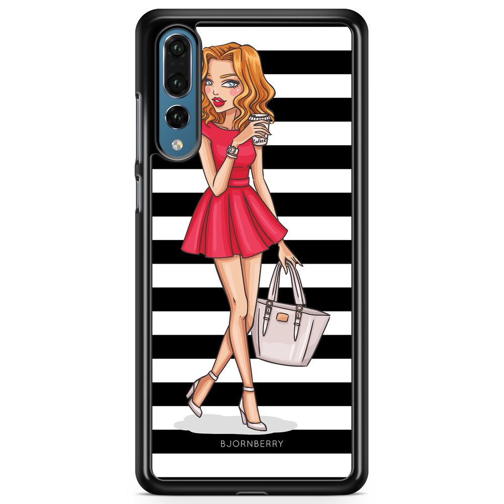 Huawei P20 Pro Skal - Modeskiss Dam Röd