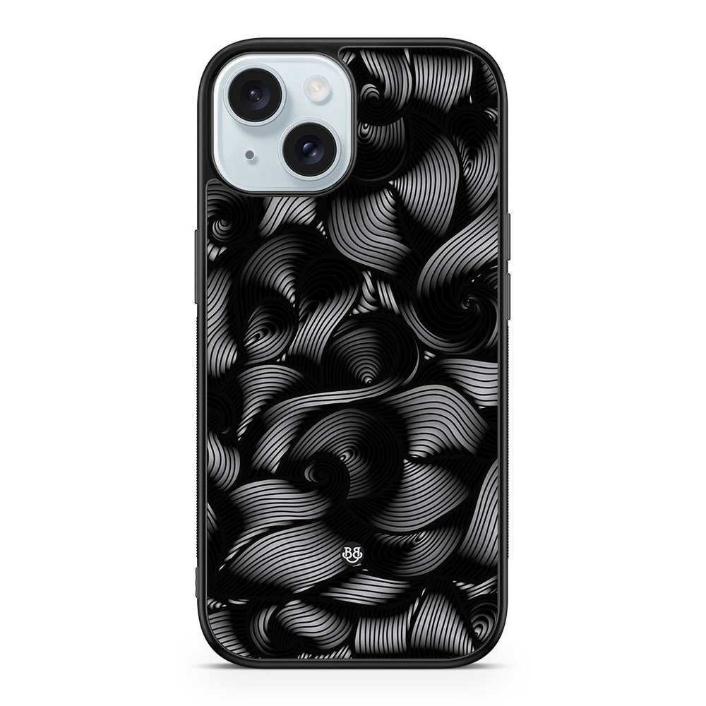 iPhone 15 Case - Black Waves