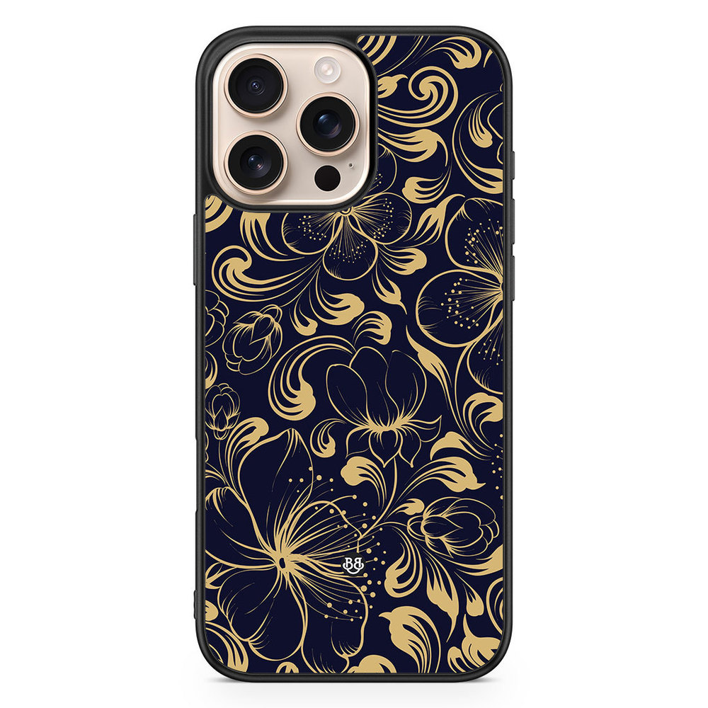 iPhone 16 Pro Max Case - Blue Flowers