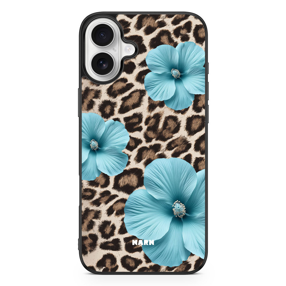 iPhone 16 Plus Case - Hibiscus Era - Turquoise Leopard