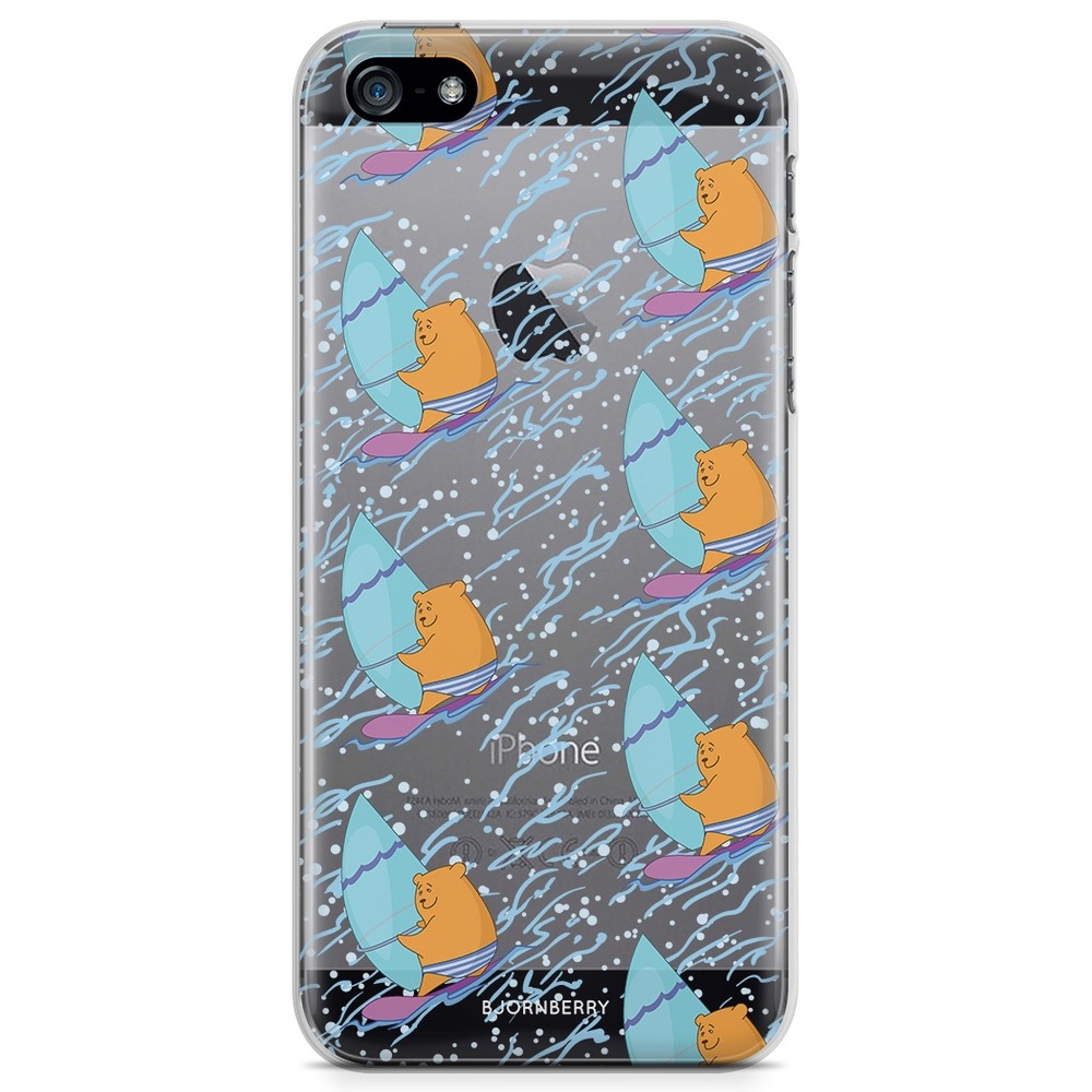 iPhone 5/5S/SE (2016) TPU Skal - Surfande Björn
