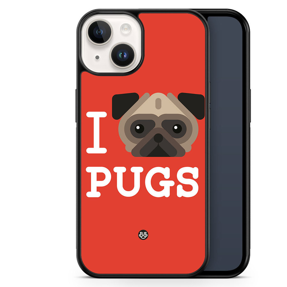 iPhone 14 Case - I Love Pugs
