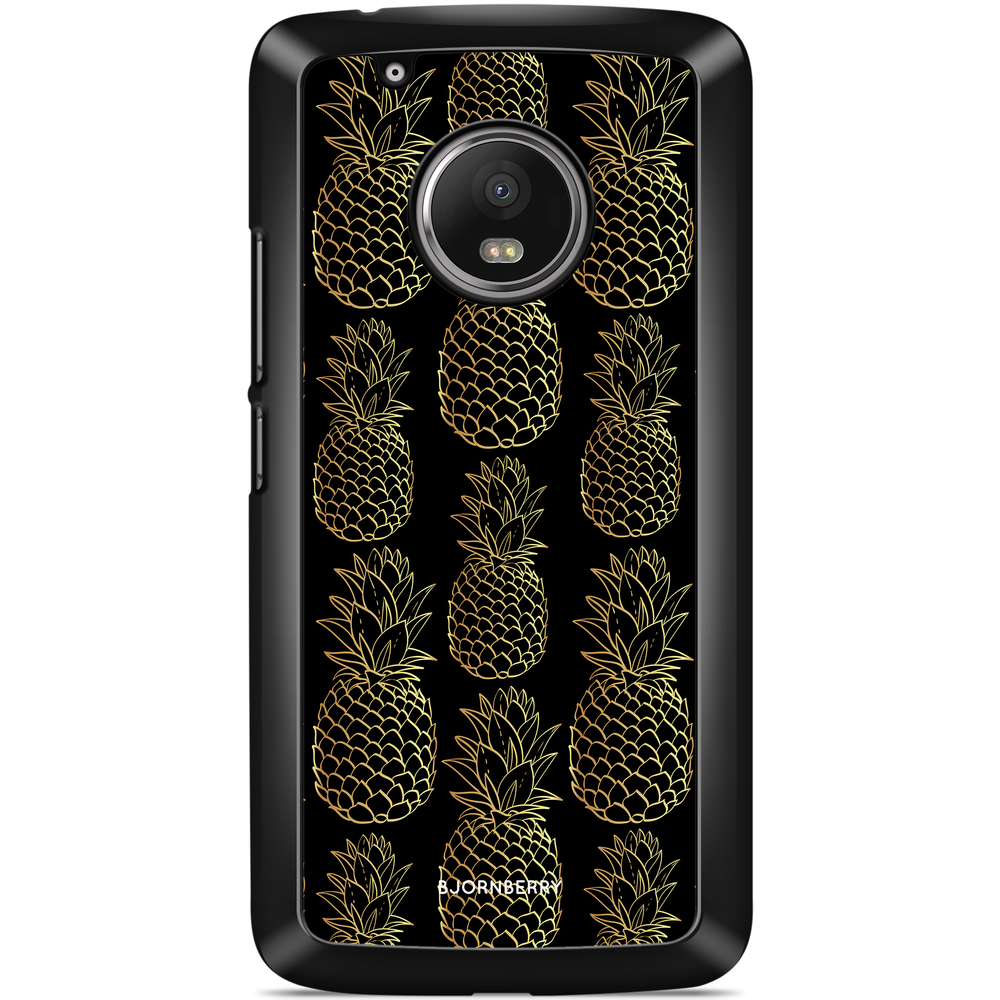 Moto G5 Plus Skal - Guldiga Ananas