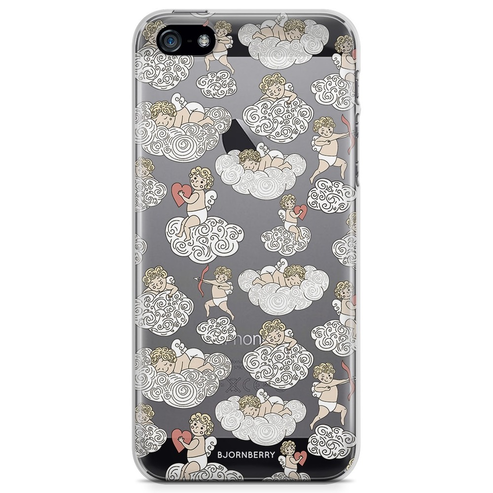 iPhone 5/5S/SE (2016) TPU Case - Angels and Clouds