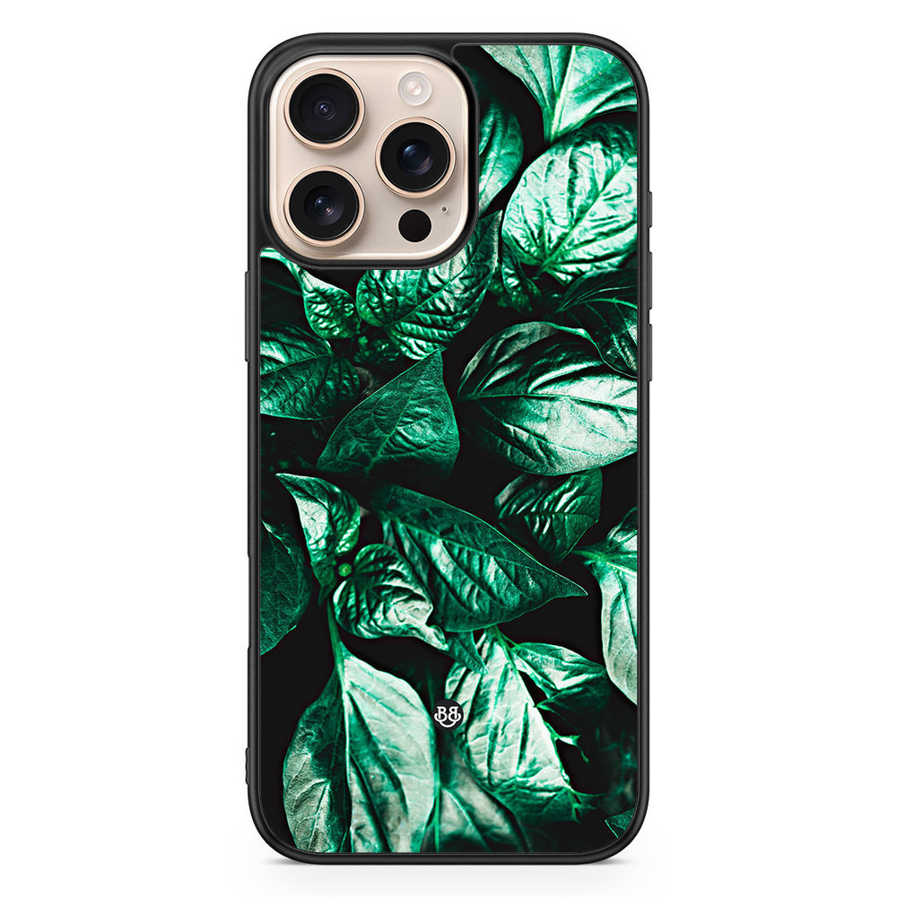 iPhone 16 Pro Max Case - Green Leaves