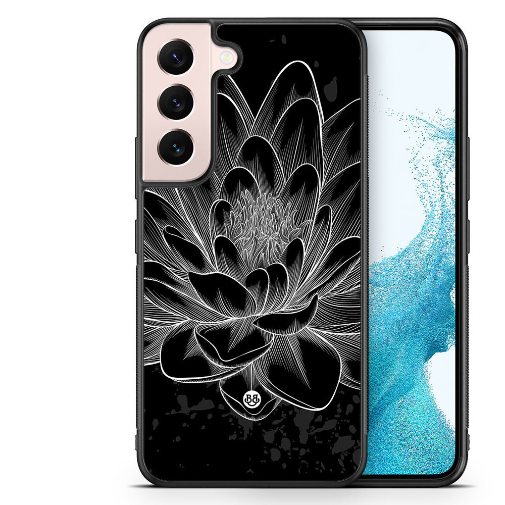 Samsung Galaxy S22 5G Case - Black/White Lotus