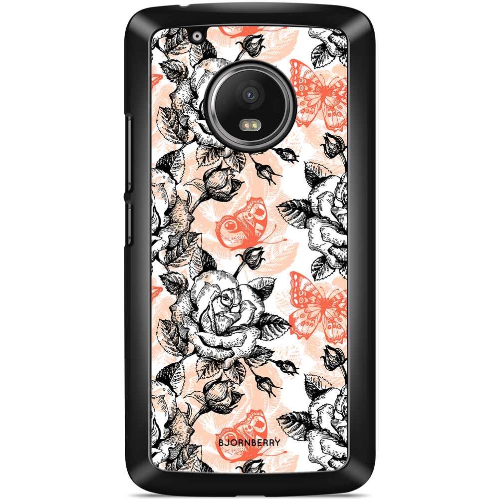 Moto G5 Plus Case - Roses & Butterflies