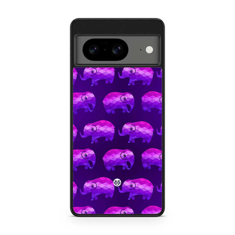 Google Pixel 8 Case - Purple Elephants