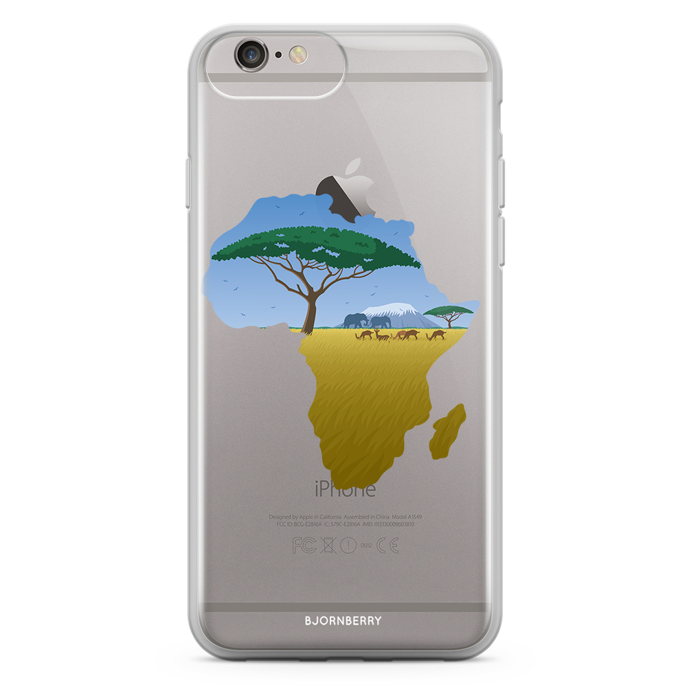 iPhone 6 Plus/6s Plus Fashion Skal - Afrika Blå