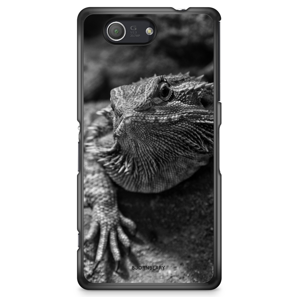 Sony Xperia Z3 Compact Case - Black/White Lizard