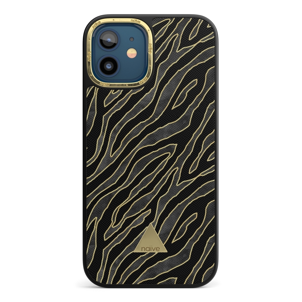 Naive iPhone 12 Case - Golden Zebra