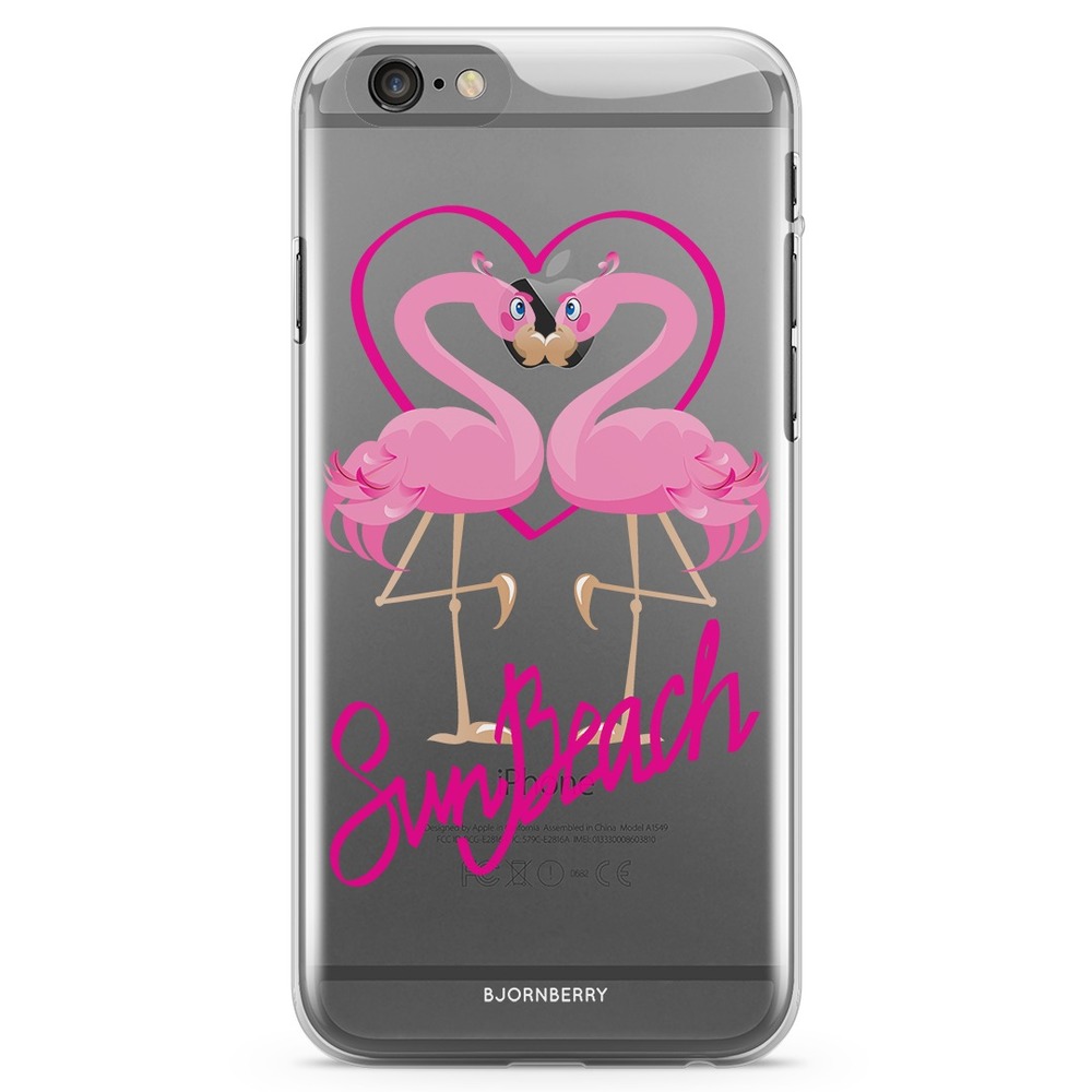 iPhone 6 Plus/6s Plus TPU Case - Sun Beach Flamingo