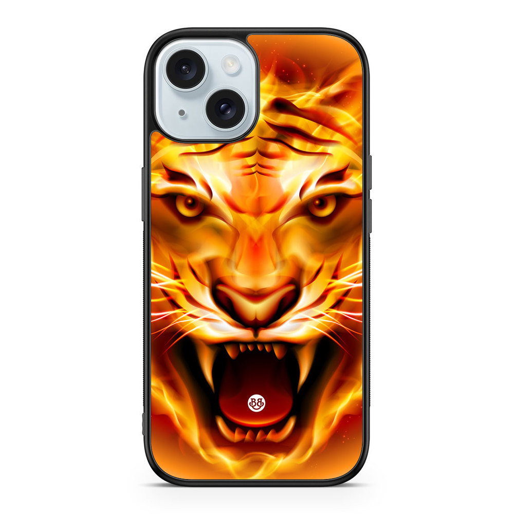 iPhone 15 Case - Flames Tiger