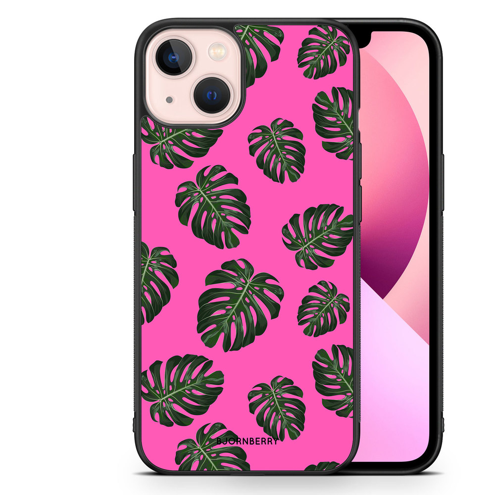iPhone 13 Case - Monstera Pink