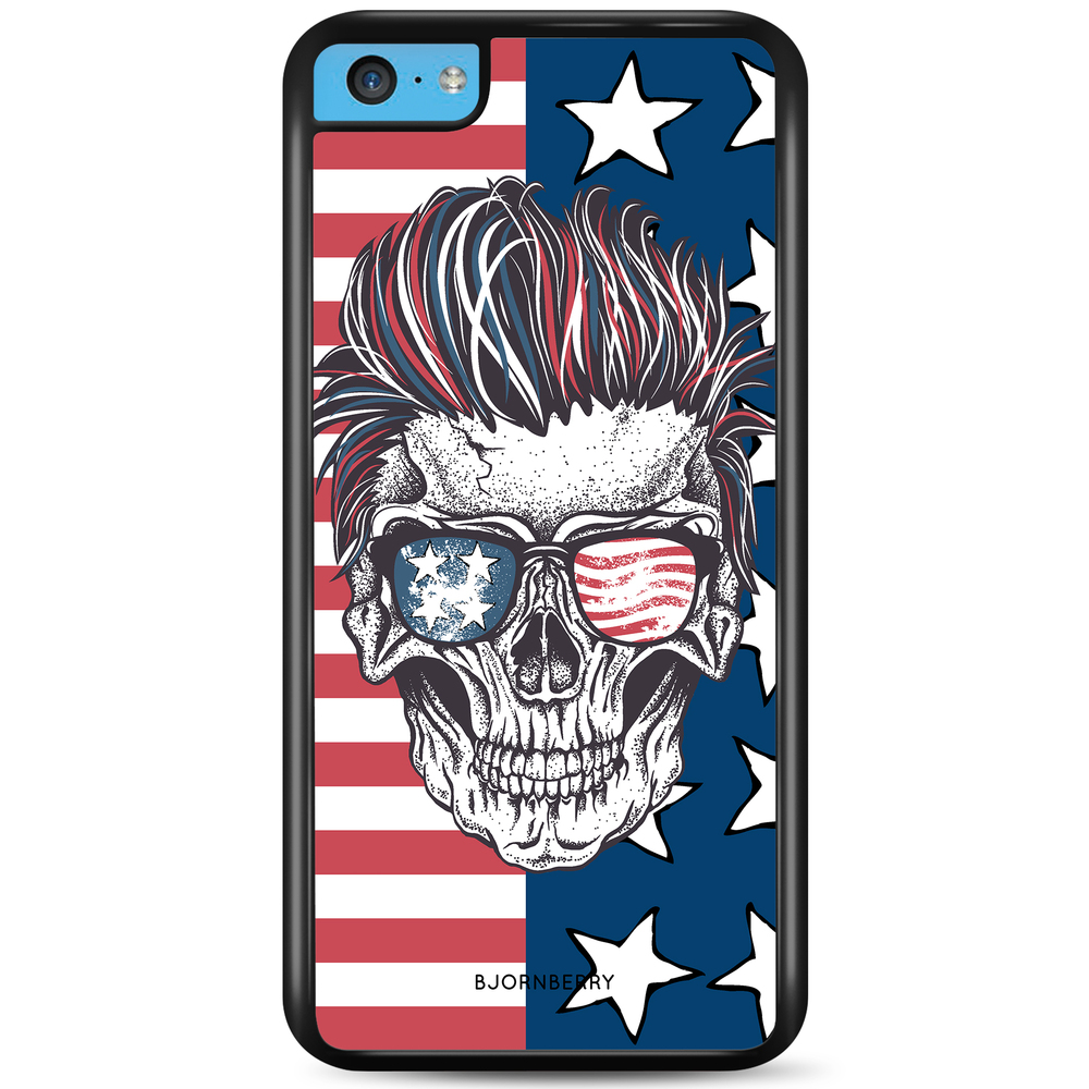iPhone 5C Case - USA Skull