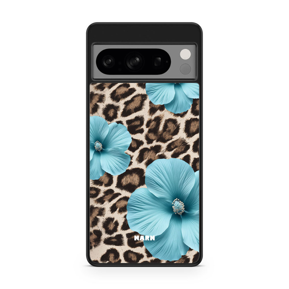 Google Pixel 8 Pro Case - Hibiscus Era - Turquoise Leopard