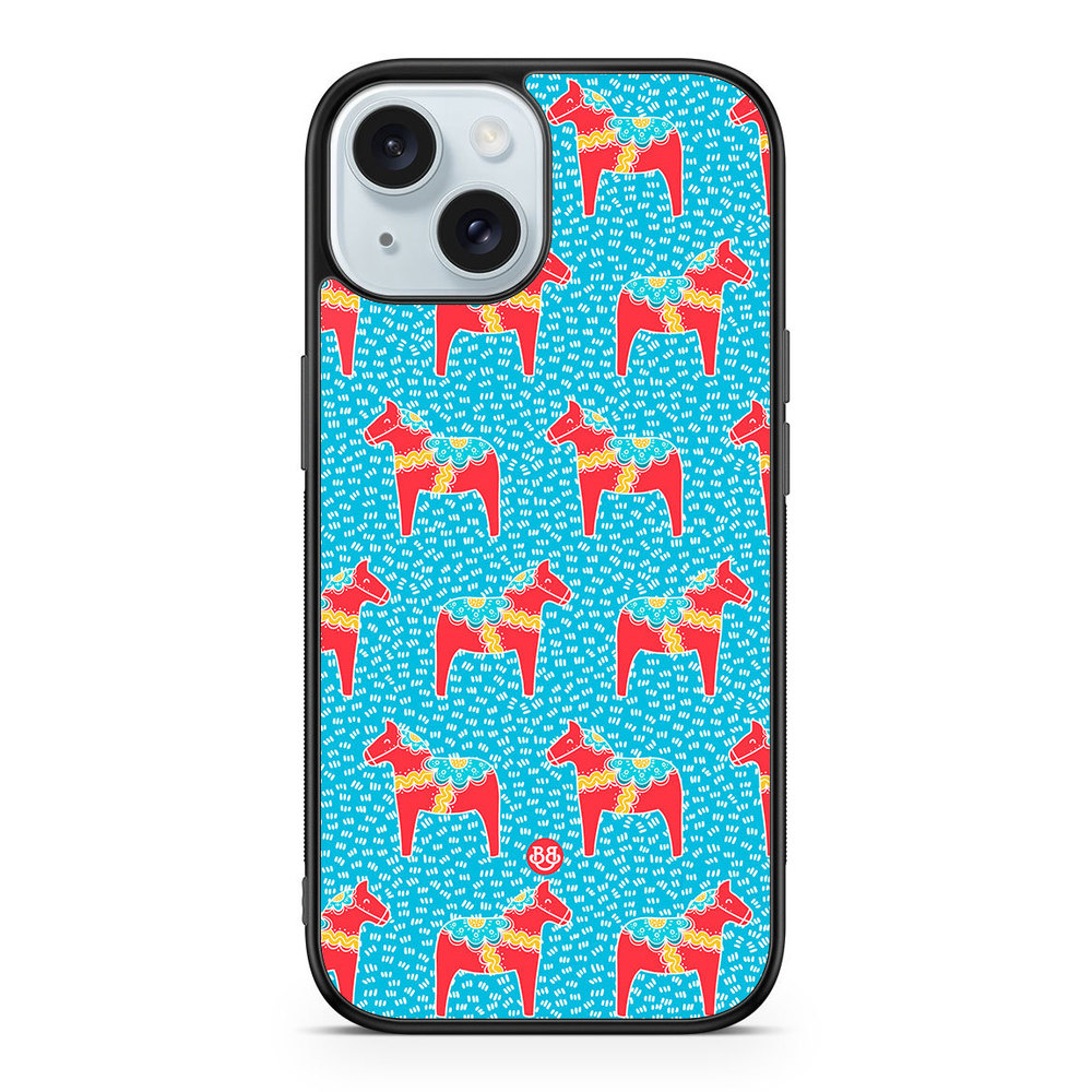 iPhone 15 Case - Dala horse Pattern