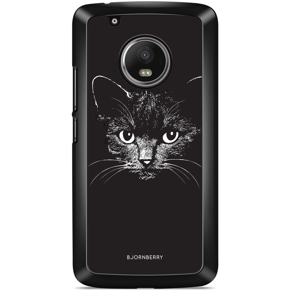 Moto G5 Plus Case - Black/White Cat