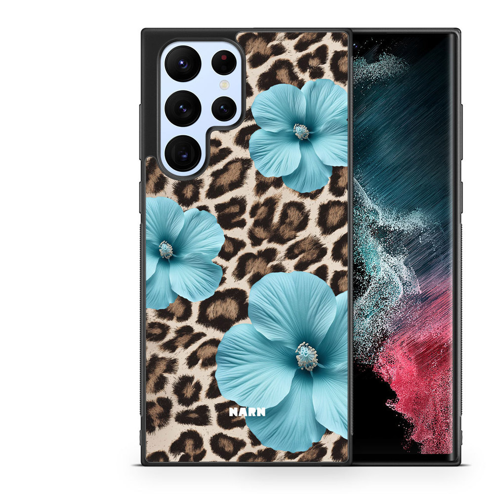 Samsung Galaxy S22 Ultra 5G Case - Hibiscus Era - Turquoise Leopard