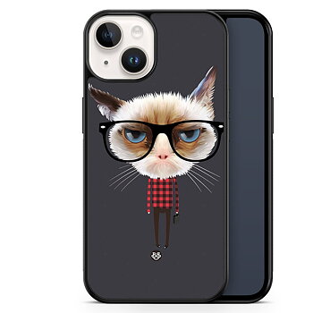 iPhone 14 Case - Hipster Cat