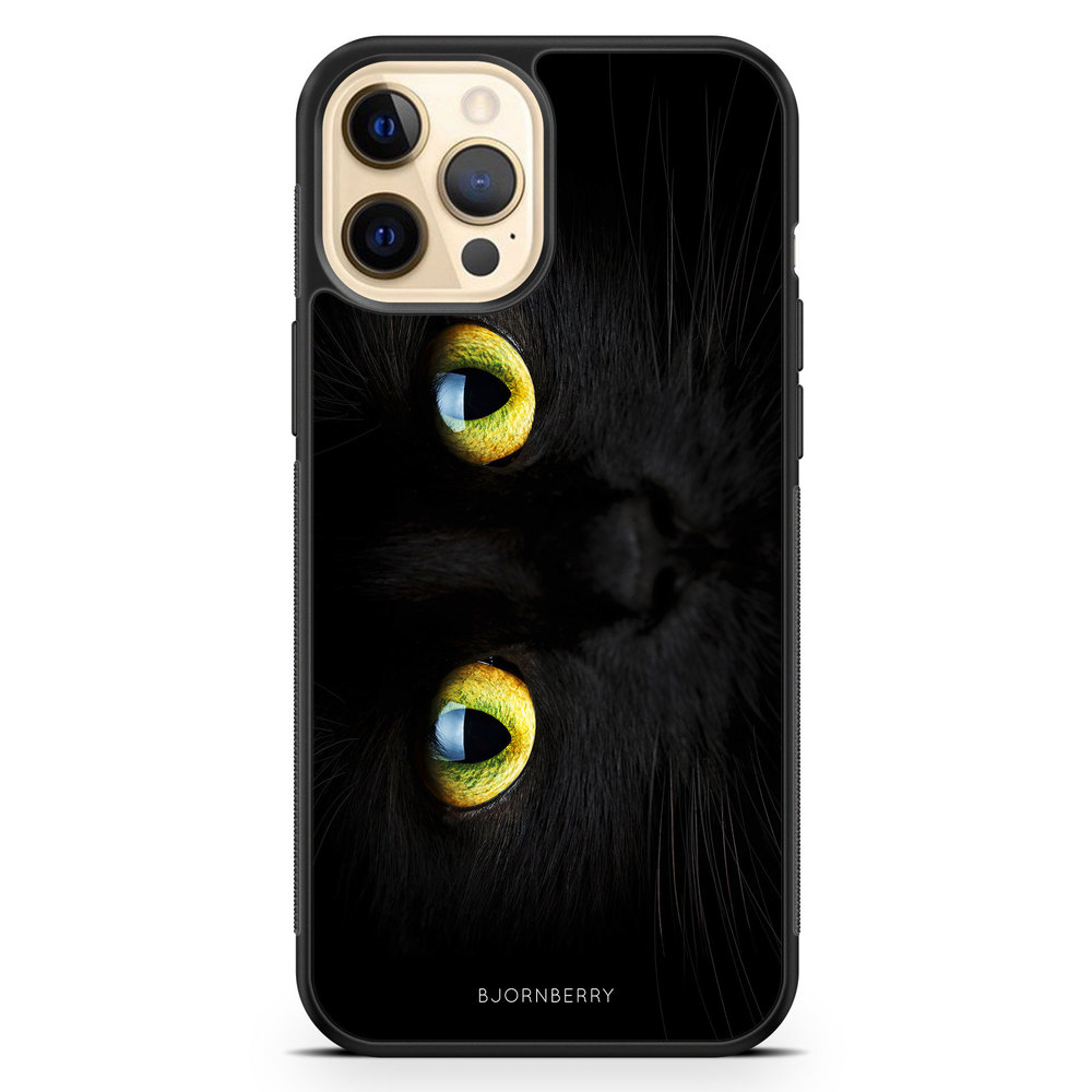 iPhone 12 Pro Max Case - Black Cat Close Up