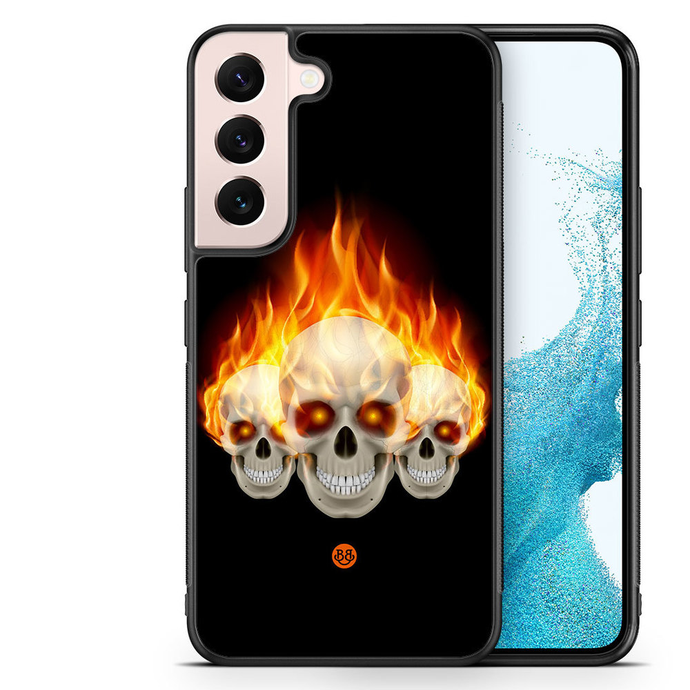 Samsung Galaxy S22 5G Case - Flames Skulls
