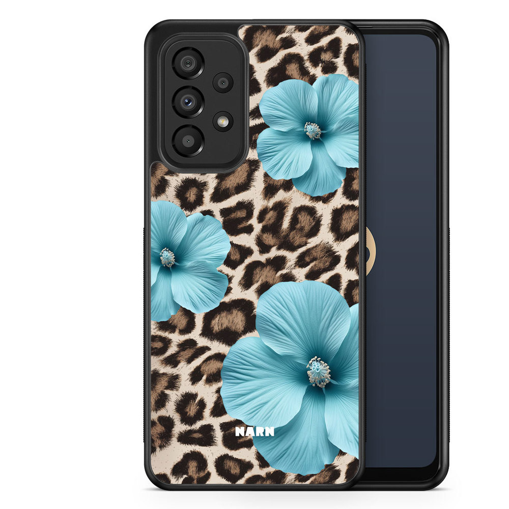 Samsung Galaxy A33 5G Case - Hibiscus Era - Turquoise Leopard