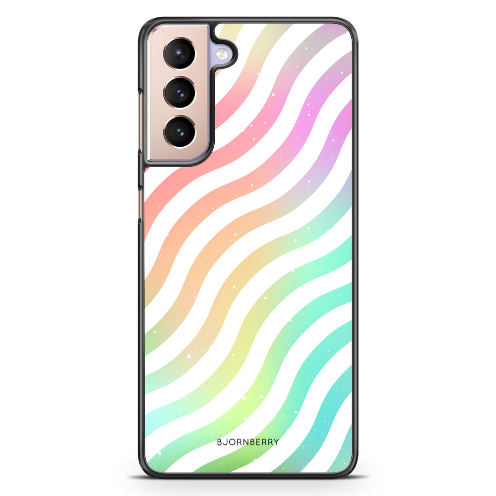 Samsung Galaxy S21 Case - Wavy Rainbow