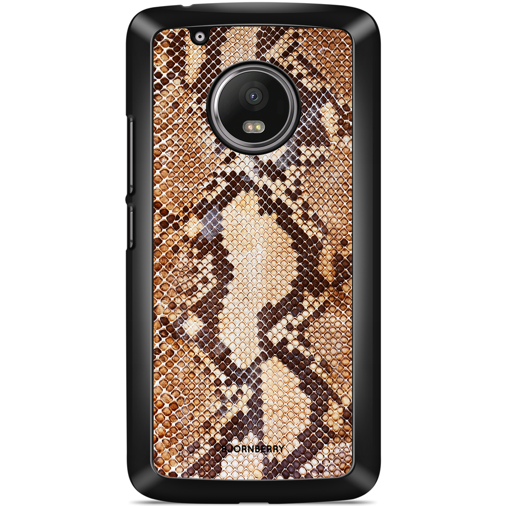 Moto G5 Plus Case - Snakeskin Brown