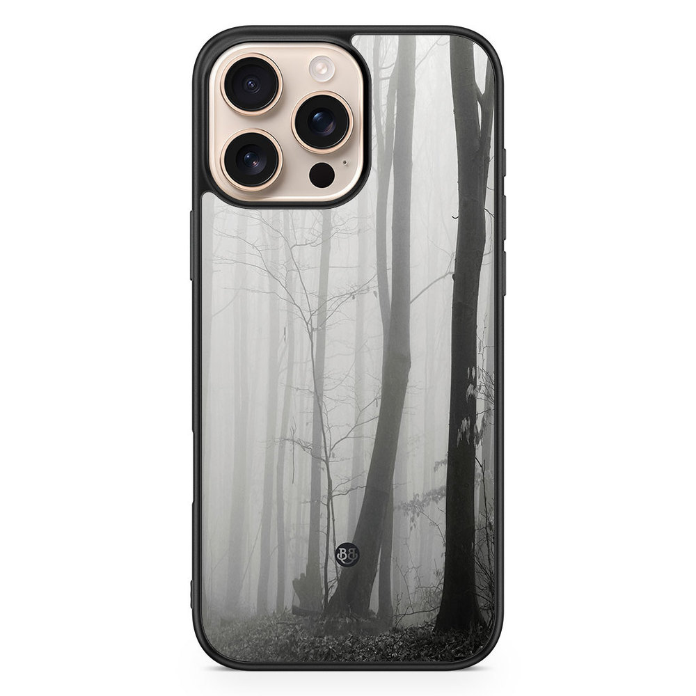 iPhone 16 Pro Max Case - Black/White Autumn