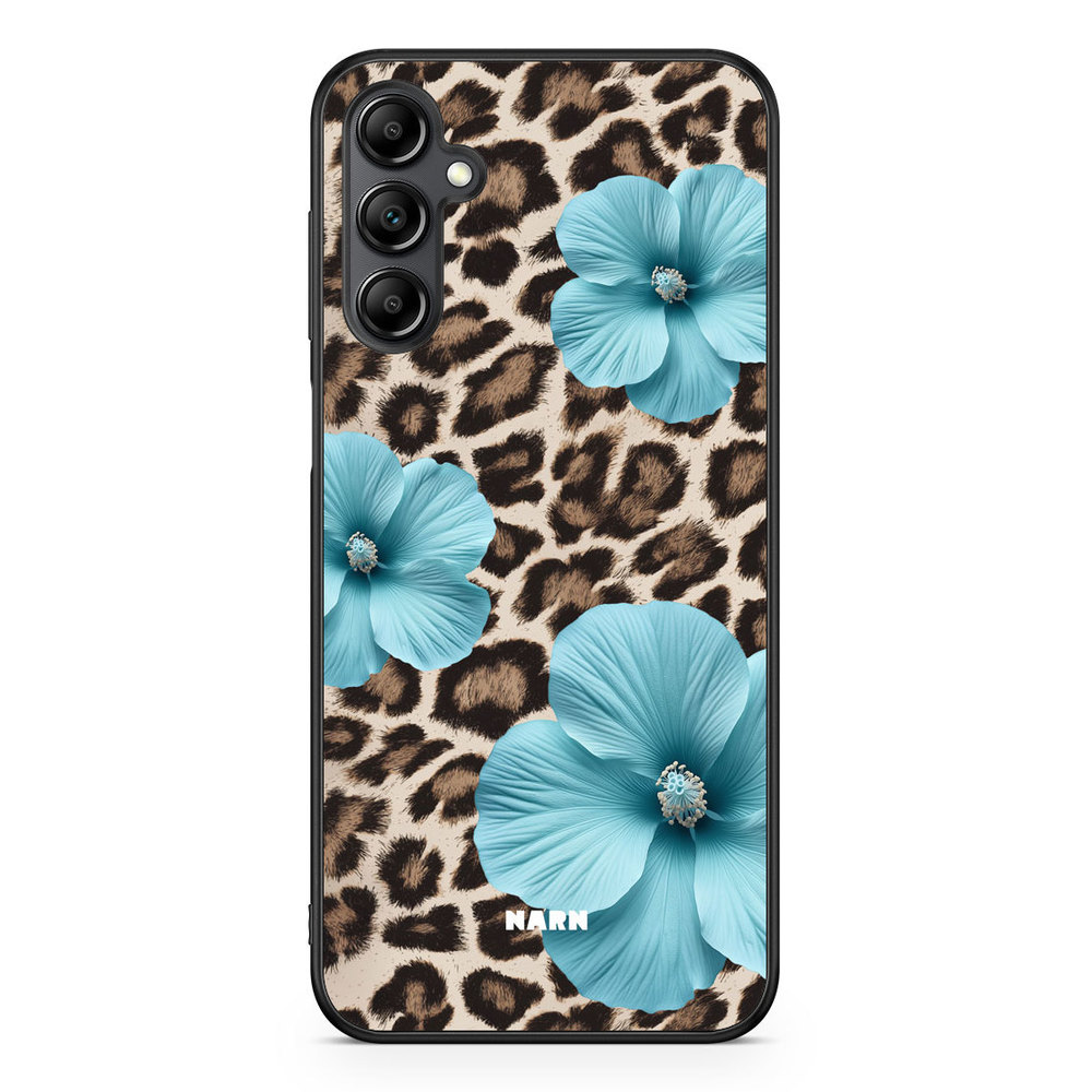 Samsung Galaxy A14 4G/5G Case - Hibiscus Era - Turquoise Leopard