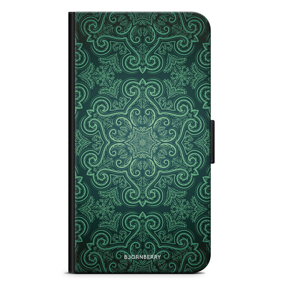 Samsung Galaxy Note 20 Ultra Wallet Case - Green Retro Pattern