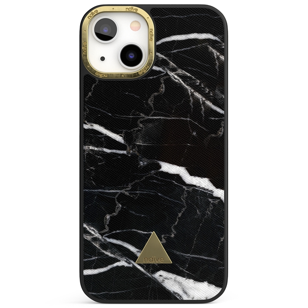 Naive iPhone 13 Case - Black Marble