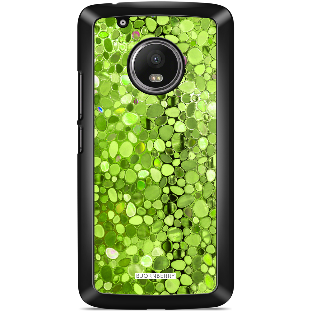 Moto G5 Plus Case - Stained Glass Green