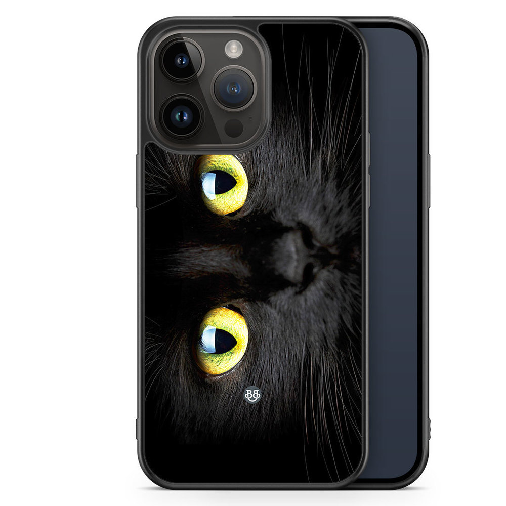 iPhone 14 Pro Max Case - Black Cat Close up
