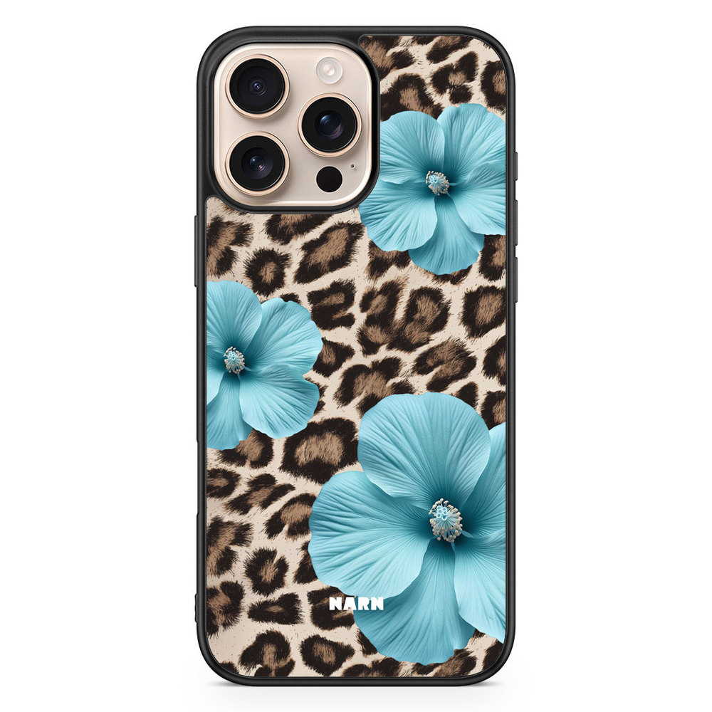 iPhone 16 Pro Max Case - Hibiscus Era - Turquoise Leopard
